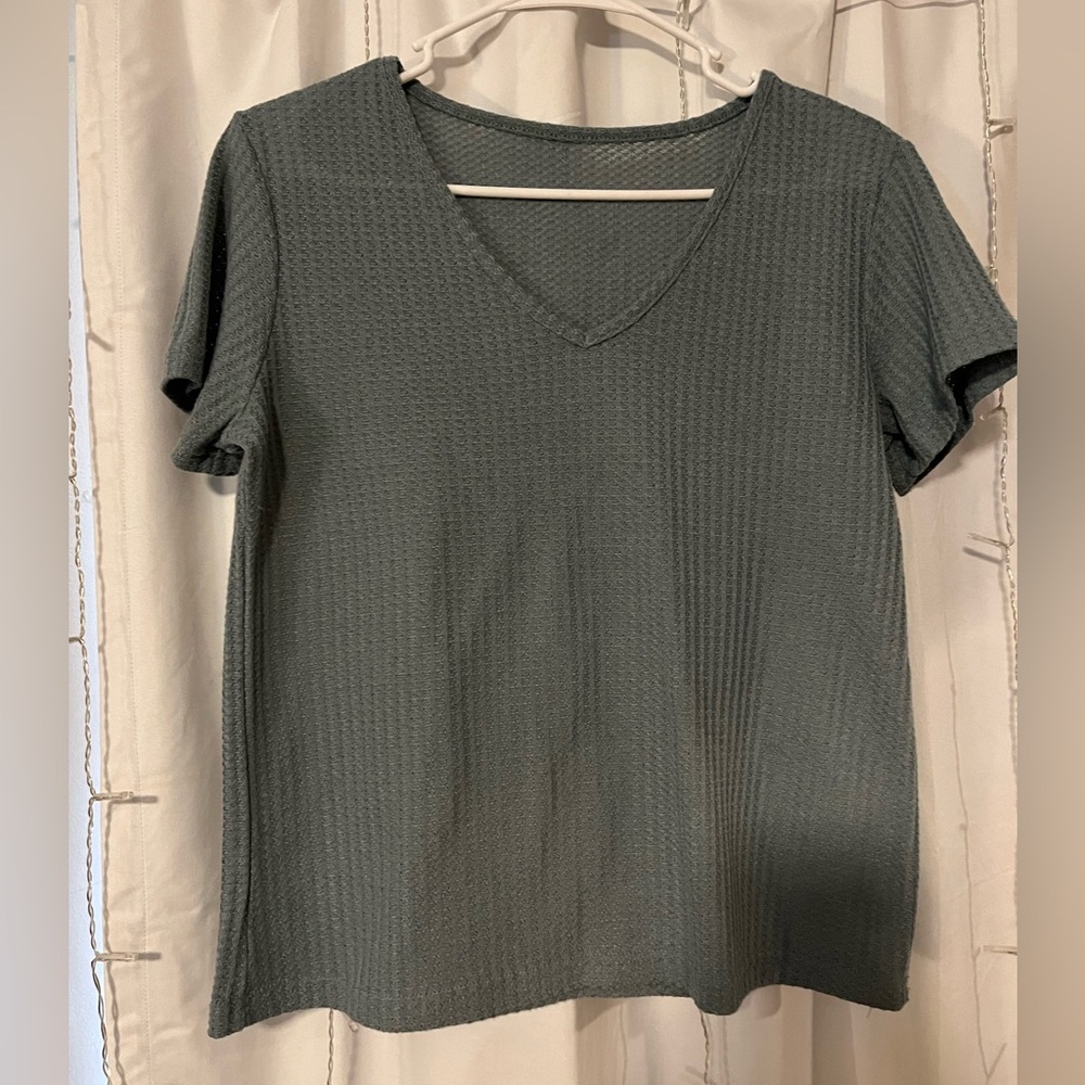 Teal knitted tee